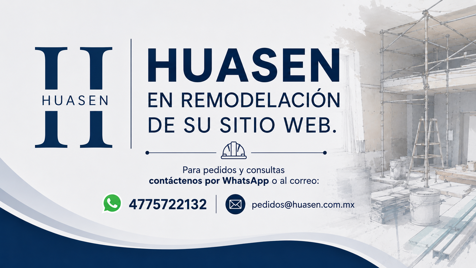 HUASEN en remodelación de su sitio web